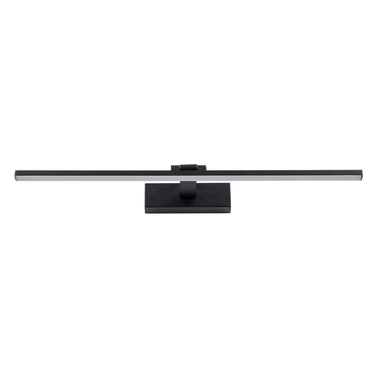 GLOBOSTAR® ELLIS 60444 Μοντέρνο Φωτιστικό Τοίχου - Απλίκα Καθρέπτη Μπάνιου LED 12W 1400lm 120° AC 220-240V IP44 Φυσικό Λευκό 4500K - Lumileds SMD Chip & TÜV SÜD Driver - Μαύρο Ματ - Μ60 x Π16 x Υ6cm - 3 Χρόνια Εγγύηση - ledmania.gr