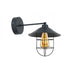 GloboStar® CAT 204-0116 Μοντέρνο Επιτοίχειο Φωτιστικό Απλίκα Μονόφωτο 1 x E27 IP20 Μαύρο Μέταλλο - Μ23 x Π23 x Υ27cm - ledmania.gr