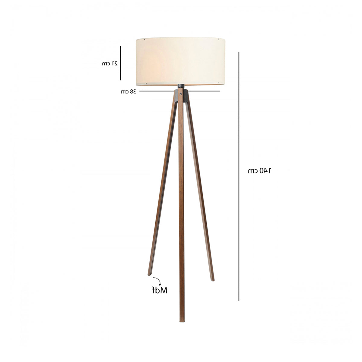GLOBOSTAR® SAGA 204-0031 Μοντέρνο Επιδαπέδιο Φωτιστικό με Ντουί 1 x E27 AC 220-240V IP20 - Καφέ & Μπεζ - Μ38 x Π38 x Υ140cm