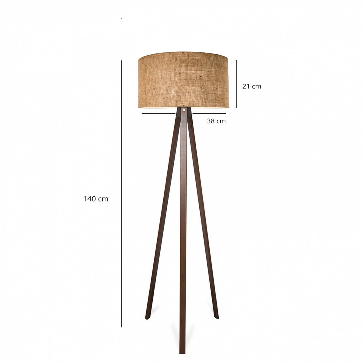 GLOBOSTAR® SAGA 204-0037 Μοντέρνο Επιδαπέδιο Φωτιστικό με Ντουί 1 x E27 AC 220-240V IP20 - Καφέ & Mπεζ - Μ38 x Π38 x Υ140cm