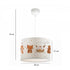 GloboStar® OWL 204-0017 Παιδικό Κρεμαστό Φωτιστικό Φιγούρα Μονόφωτο 1 x E27 IP20 Λευκό Ύφασμα - Μ28 x Π28 x Υ70cm - ledmania.gr
