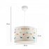 GloboStar® DINO 204-0014 Παιδικό Κρεμαστό Φωτιστικό Φιγούρα Μονόφωτο 1 x E27 IP20 Λευκό Ύφασμα - Μ30 x Π30 x Υ70cm - ledmania.gr