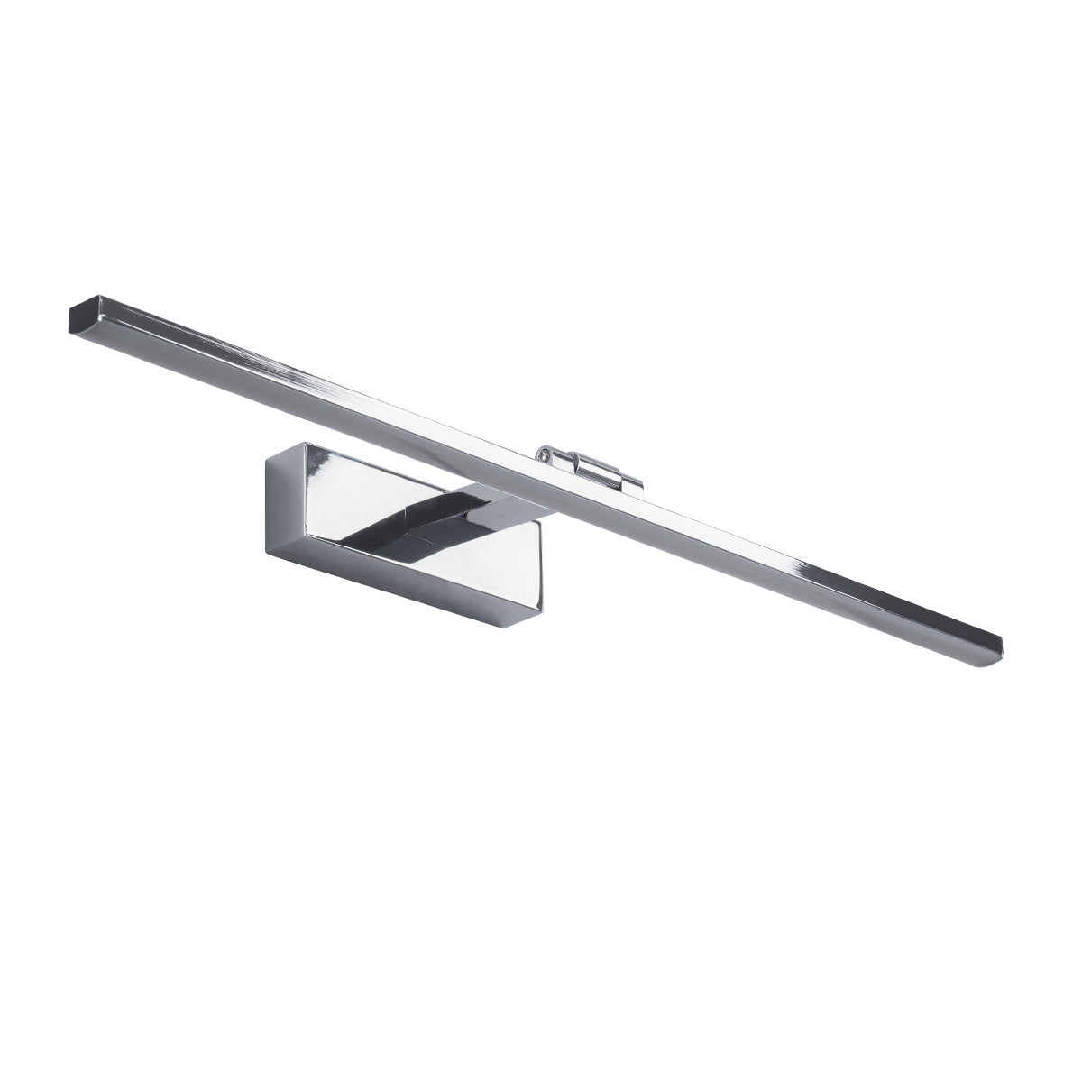 GLOBOSTAR® ELLIS 60445 Μοντέρνο Φωτιστικό Τοίχου - Απλίκα Καθρέπτη Μπάνιου LED 12W 1400lm 120° AC 220-240V IP44 Φυσικό Λευκό 4500K - Lumileds SMD Chip & TÜV SÜD Driver - Νίκελ Χρώμιο - Μ60 x Π16 x Υ6cm - 3 Χρόνια Εγγύηση - ledmania.gr