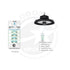 GLOBOSTAR® INDUSTRY 61704 Βιομηχανικό Φωτιστικό Καμπάνα High Bay UFO Τεχνολογίας Smart Group Linkable Control System 2.4Ghz με Αισθητήρα Κίνησης Microwave LED 100W 15000lm SDCM<5 90° AC 85-265V Αδιάβροχο IP65 IK08 Μαύρο Χυτό Αλουμίνιο - Φυσικό Λευκό 50... - ledmania.gr