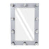 GloboStar® MAKEUP MIRROR-60x90-3 Μοντέρνος Καθρέπτης Μακιγιάζ με Πλαίσιο Φυσικού Ξύλου με Διακόπτη On/Off 10 x E27 AC220-240V - Μ60 x Π7 x Υ90cm - Γκρι Τσιμέντου - ledmania.gr