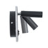 GLOBOSTAR® LADY-R 60938 Μοντέρνο Φωτιστικό Τοίχου - Απλίκα Ξενοδοχείου Reading Light με Φορτιστή USB 3A LED 6W 600lm 36° & 360° AC 220-240V IP20 Φυσικό Λευκό 4500K - Bridgelux COB Chip & TÜV SÜD Driver - Μαύρο Ματ - Μ15 x Π15 x Υ7cm - 3 Χρόνια Εγγύηση - ledmania.gr