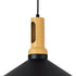 GLOBOSTAR® CALYPSO 01334-B Μοντέρνο Κρεμαστό Φωτιστικό Οροφής με Ντουί 1 x E27 AC 220-240V IP20 - Μαύρο & Μπρούτζινο - Μ36 x Π36 x Υ35cm
