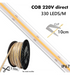 Ταινία Led 220V-240V AC Bridgelux cob 10W/m 3000K 330Led/m-(Τιμή μέτρου)
