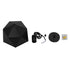GLOBOSTAR® HEXAGON 01195 Μοντέρνο Κρεμαστό Φωτιστικό Οροφής με Ντουί 1 x E27 AC 220-240V IP20 - Μαύρο & Χρυσό - Μ46 x Π46 x Υ25cm