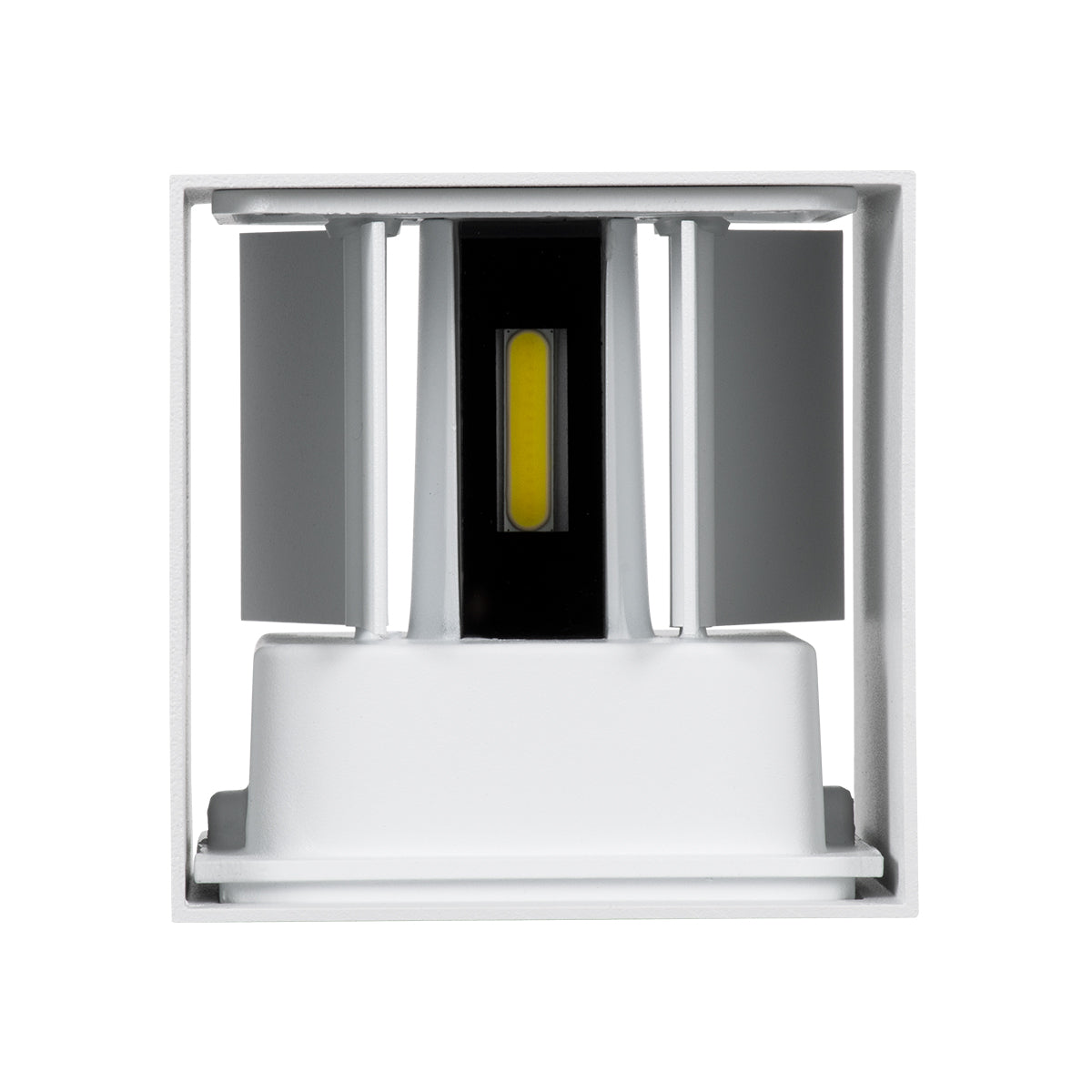 GloboStar® AXIS-S 60566 Φωτιστικό Τοίχου - Απλίκα Αρχιτεκτονικού Φωτισμού Εσωτερικού/Εξωτερικού Χώρου Up & Down LED 10W 1250lm 10 έως 60° AC 220-240V Αδιάβροχο IP65 Μ10 x Π10 x Υ10cm - Ψυχρό Λευκό 6000K - Λευκό - Bridgelux Chip - 3 Χρόνια Εγγύηση - ledmania.gr