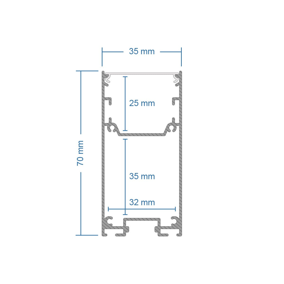 GLOBOSTAR® ALP-LINEAR LUMILINE 61763-3M Επιφανειακό / Κρεμαστό / Επιτοίχιο Προφίλ Αλουμινίου με Λευκό Γαλακτερό Πατητό Κάλυμμα για Ταινίες LED IP20 - Λευκό Ματ - Μ300 x Π3.5 x Υ7cm - ledmania.gr