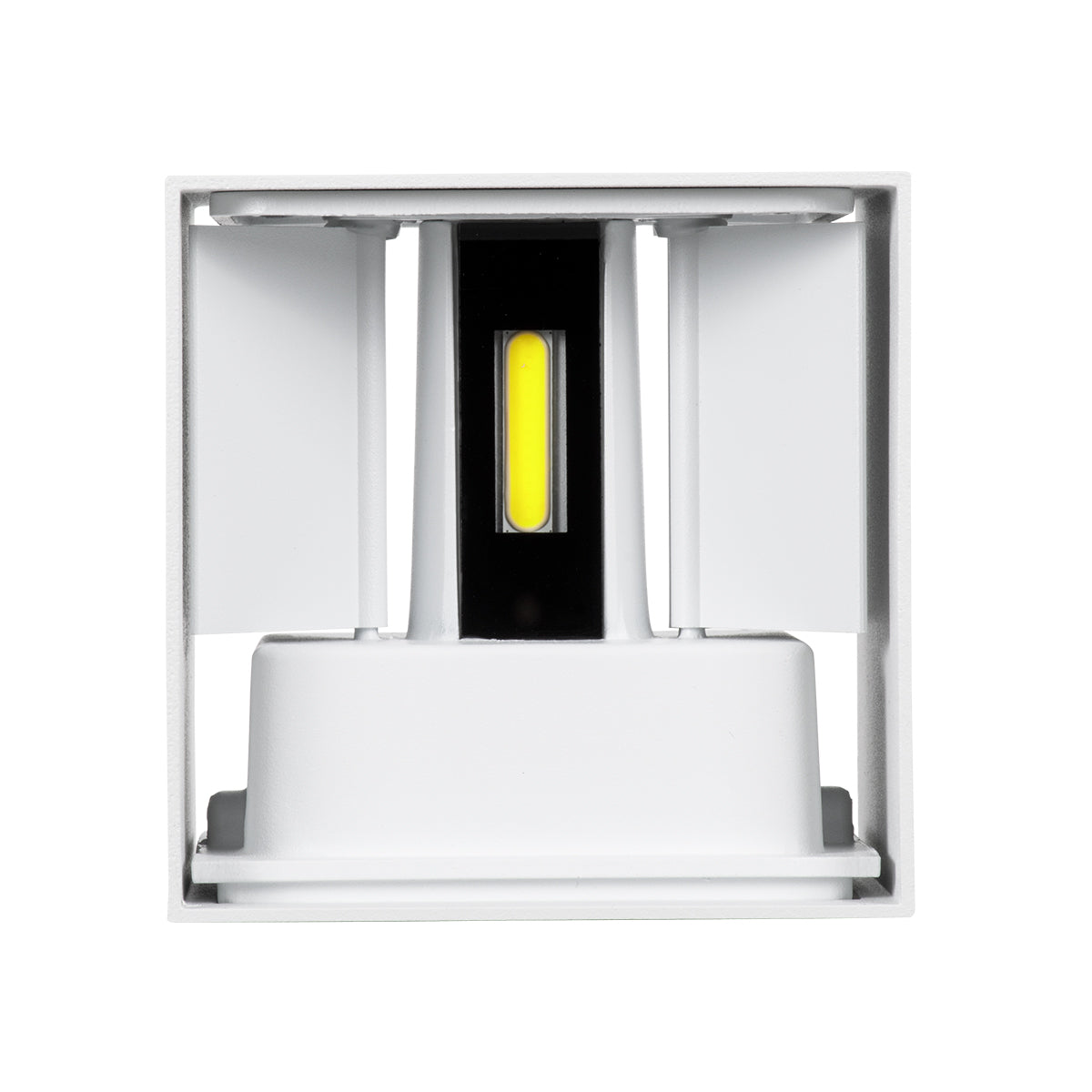 GloboStar® AXIS-S 60566 Φωτιστικό Τοίχου - Απλίκα Αρχιτεκτονικού Φωτισμού Εσωτερικού/Εξωτερικού Χώρου Up & Down LED 10W 1250lm 10 έως 60° AC 220-240V Αδιάβροχο IP65 Μ10 x Π10 x Υ10cm - Ψυχρό Λευκό 6000K - Λευκό - Bridgelux Chip - 3 Χρόνια Εγγύηση - ledmania.gr