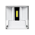GloboStar® AXIS-S 60566 Φωτιστικό Τοίχου - Απλίκα Αρχιτεκτονικού Φωτισμού Εσωτερικού/Εξωτερικού Χώρου Up & Down LED 10W 1250lm 10 έως 60° AC 220-240V Αδιάβροχο IP65 Μ10 x Π10 x Υ10cm - Ψυχρό Λευκό 6000K - Λευκό - Bridgelux Chip - 3 Χρόνια Εγγύηση - ledmania.gr