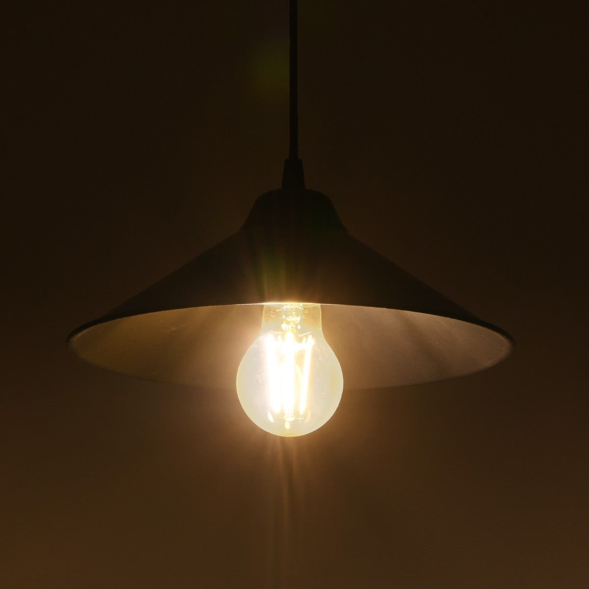 GLOBOSTAR® FONTE 203-0080 Μοντέρνο Κρεμαστό Φωτιστικό Οροφής με Ντουί 1 x E27 AC 220-240V IP20 - Μαύρο - Μ25.5 x Π25.5 x Υ10cm - ledmania.gr