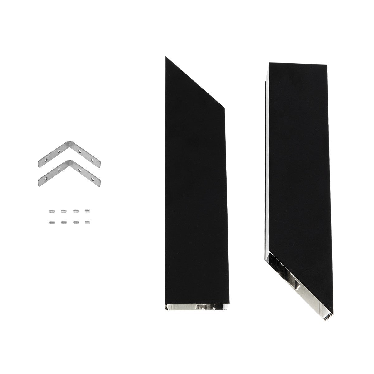 GLOBOSTAR® ALP-CORNER-IN90 BRIGHTRAIL 61781 Επιφανειακό / Κρεμαστό Προφίλ Αλουμινίου Γωνία με Λευκό Γαλακτερό Πατητό Κάλυμμα για Ταινίες LED IP20 - Μαύρο Ματ - Μ30 x Π5 x Υ7.5cm - ledmania.gr