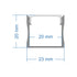 GloboStar® SURFACE-PROFILE 70869-3M Προφίλ Αλουμινίου - Βάση & Ψύκτρα Ταινίας LED με Λευκό Γαλακτερό Κάλυμμα - Επιφανειακή Χρήση - Πατητό Κάλυμμα - Μαύρο - 3 Μέτρα - Πακέτο 5 Τεμαχίων - Μ300 x Π2.3 x Υ2cm - ledmania.gr