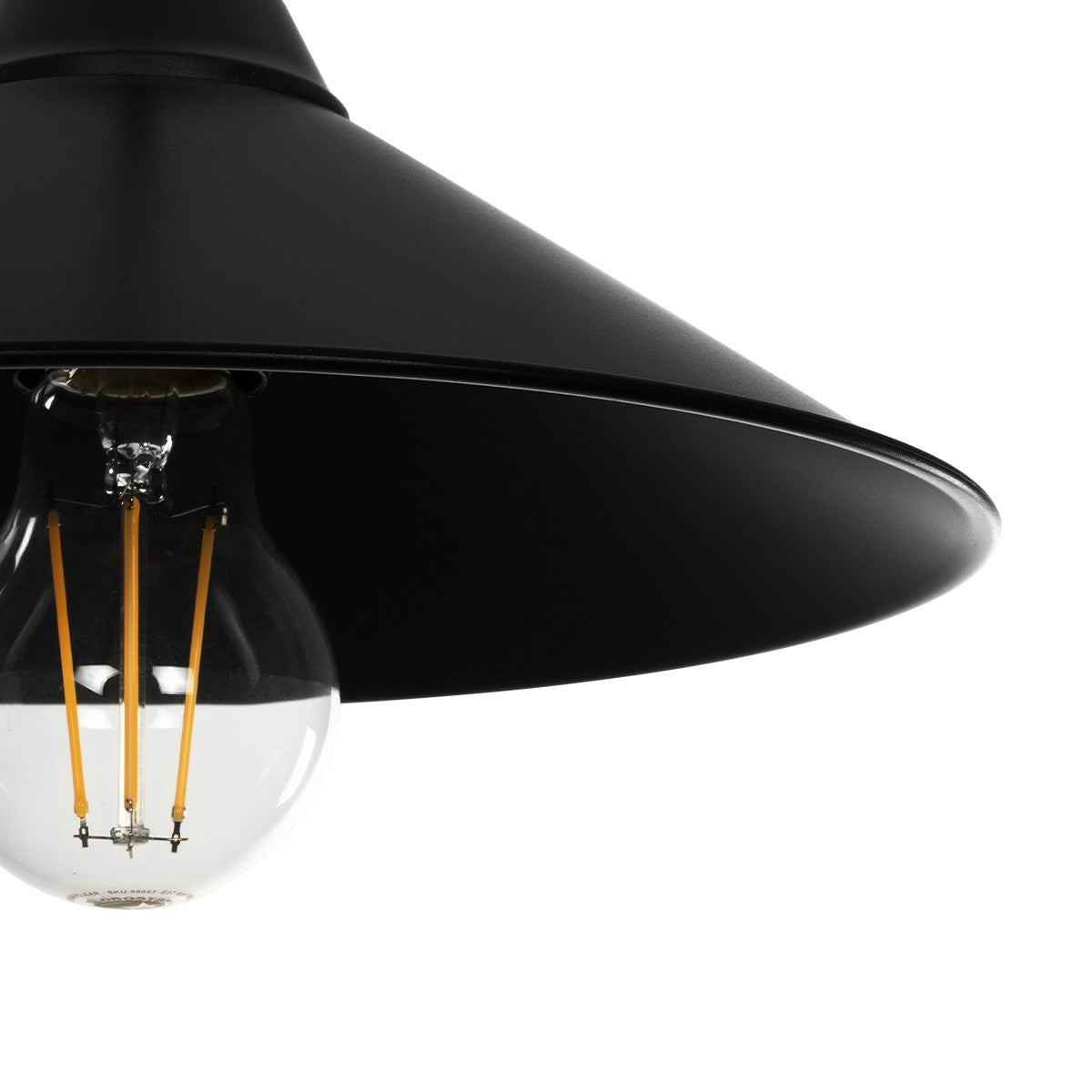 GLOBOSTAR® FONTE 203-0080 Μοντέρνο Κρεμαστό Φωτιστικό Οροφής με Ντουί 1 x E27 AC 220-240V IP20 - Μαύρο - Μ25.5 x Π25.5 x Υ10cm - ledmania.gr