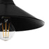 GLOBOSTAR® FONTE 203-0080 Μοντέρνο Κρεμαστό Φωτιστικό Οροφής με Ντουί 1 x E27 AC 220-240V IP20 - Μαύρο - Μ25.5 x Π25.5 x Υ10cm - ledmania.gr