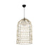 GLOBOSTAR® NETI 205-0025 Boho Κρεμαστό Φωτιστικό Οροφής με Ντουί 1 x E27 AC 220-240V IP20 - Μπεζ - M35 x Π35 x Υ63cm - ledmania.gr