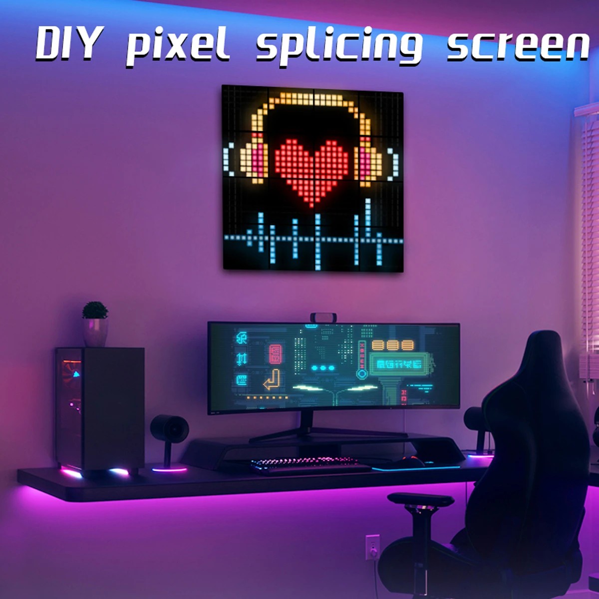 GLOBOSTAR® MATRIX GLB-106-0017 Κυλιόμενη Ψηφιακή Επιγραφή 80x80cm P24.6 64x64 Pixel LED 120W AC 220-240V IP20 Πολύχρωμο RGB - Bluetooth Control μέσω iPIXEL APP - Μ80 x Π2.6 x Υ80cm - 2 Χρόνια Εγγύηση