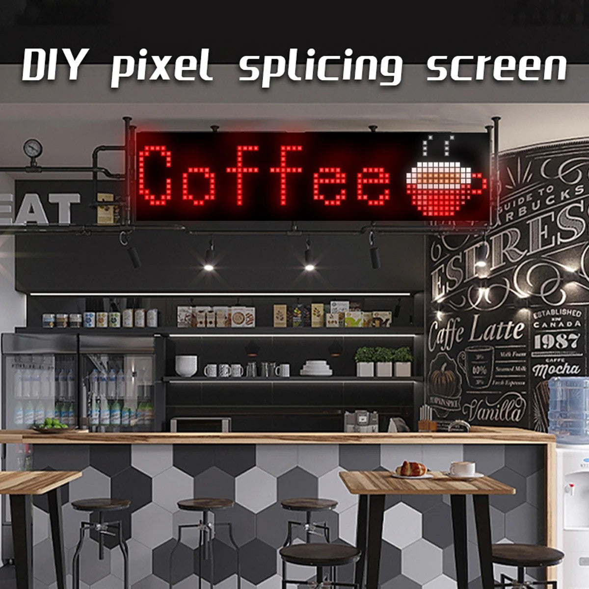 GLOBOSTAR® MATRIX GLB-106-0017 Κυλιόμενη Ψηφιακή Επιγραφή 80x80cm P24.6 64x64 Pixel LED 120W AC 220-240V IP20 Πολύχρωμο RGB - Bluetooth Control μέσω iPIXEL APP - Μ80 x Π2.6 x Υ80cm - 2 Χρόνια Εγγύηση