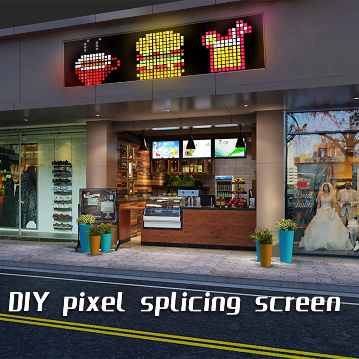 GLOBOSTAR® MATRIX GLB-106-0017 Κυλιόμενη Ψηφιακή Επιγραφή 80x80cm P24.6 64x64 Pixel LED 120W AC 220-240V IP20 Πολύχρωμο RGB - Bluetooth Control μέσω iPIXEL APP - Μ80 x Π2.6 x Υ80cm - 2 Χρόνια Εγγύηση