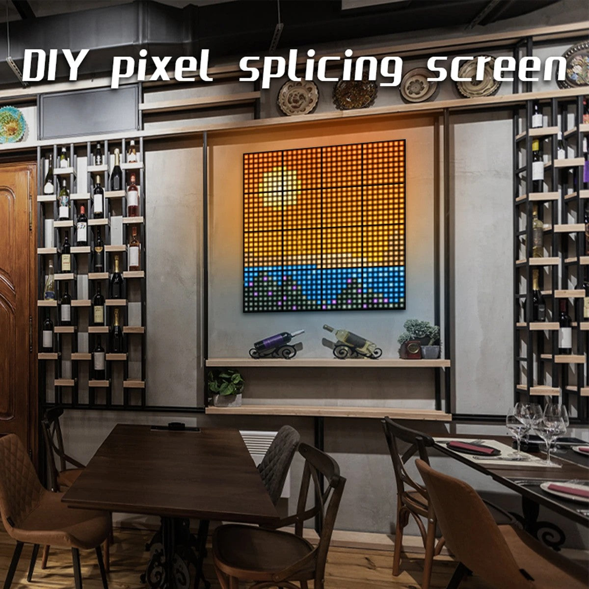 GLOBOSTAR® MATRIX GLB-106-0017 Κυλιόμενη Ψηφιακή Επιγραφή 80x80cm P24.6 64x64 Pixel LED 120W AC 220-240V IP20 Πολύχρωμο RGB - Bluetooth Control μέσω iPIXEL APP - Μ80 x Π2.6 x Υ80cm - 2 Χρόνια Εγγύηση