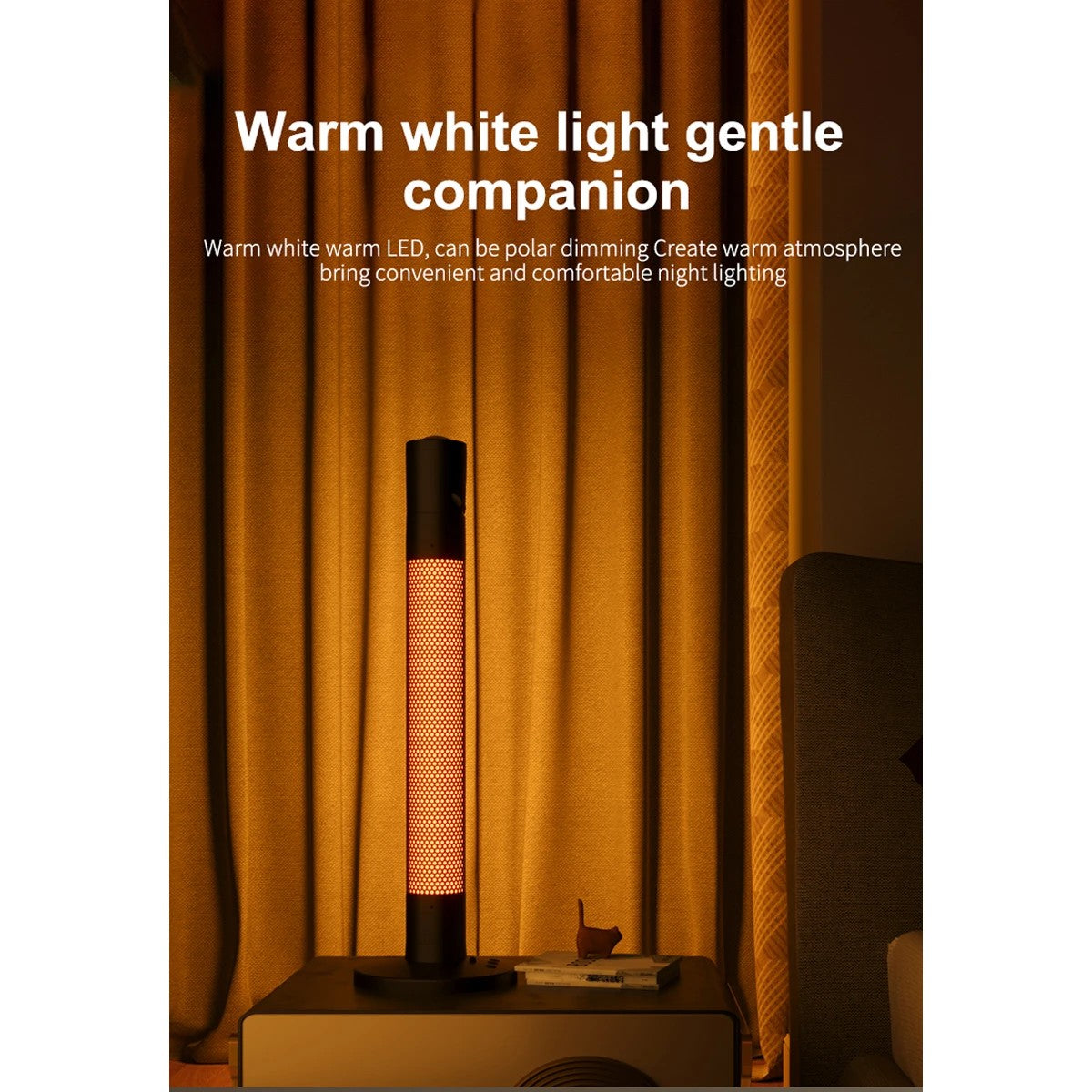 GLOBOSTAR® DESTINY GLB-106-0019 Επιτραπέζιο Φωτιστικό Πορτατίφ με RF Ασύρματο Χειριστήριο & Λειτουργία μέσω WiFi APP LED 10W 600lm 180° AC 220-240V IP20 Πολύχρωμο RGB Dimmable - Sanan SMD Chip - Μαύρο - Μ14 x Π14 x Υ40.5cm - 2 Χρόνια Εγγύηση