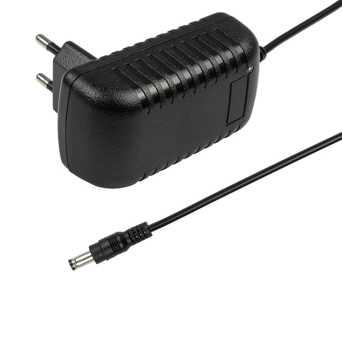 GLOBOSTAR® VOLTIX GLB-107-0002 Τροφοδοτικό/Μετασχηματιστής Class II SELV 24W 2A AC 220-240V σε DC 12V IP20 - Μαύρο Ματ - Μ8 x Π4.2 x Υ2.8cm - 3 Χρόνια Εγγύηση