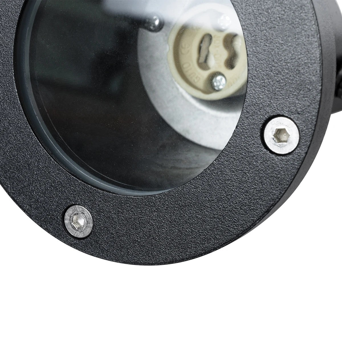 kelvo® GARDELINI KLV-101-0001 Φωτιστικό Σποτ Κήπου για Φυτά & Δέντρα με Καρφωτή Βάση για Λάμπα MR16 με Ντουί GU10 AC 220-240V Αδιάβροχο IP65 - Μαύρο Ματ - Μ10 x Π10 x Υ30cm