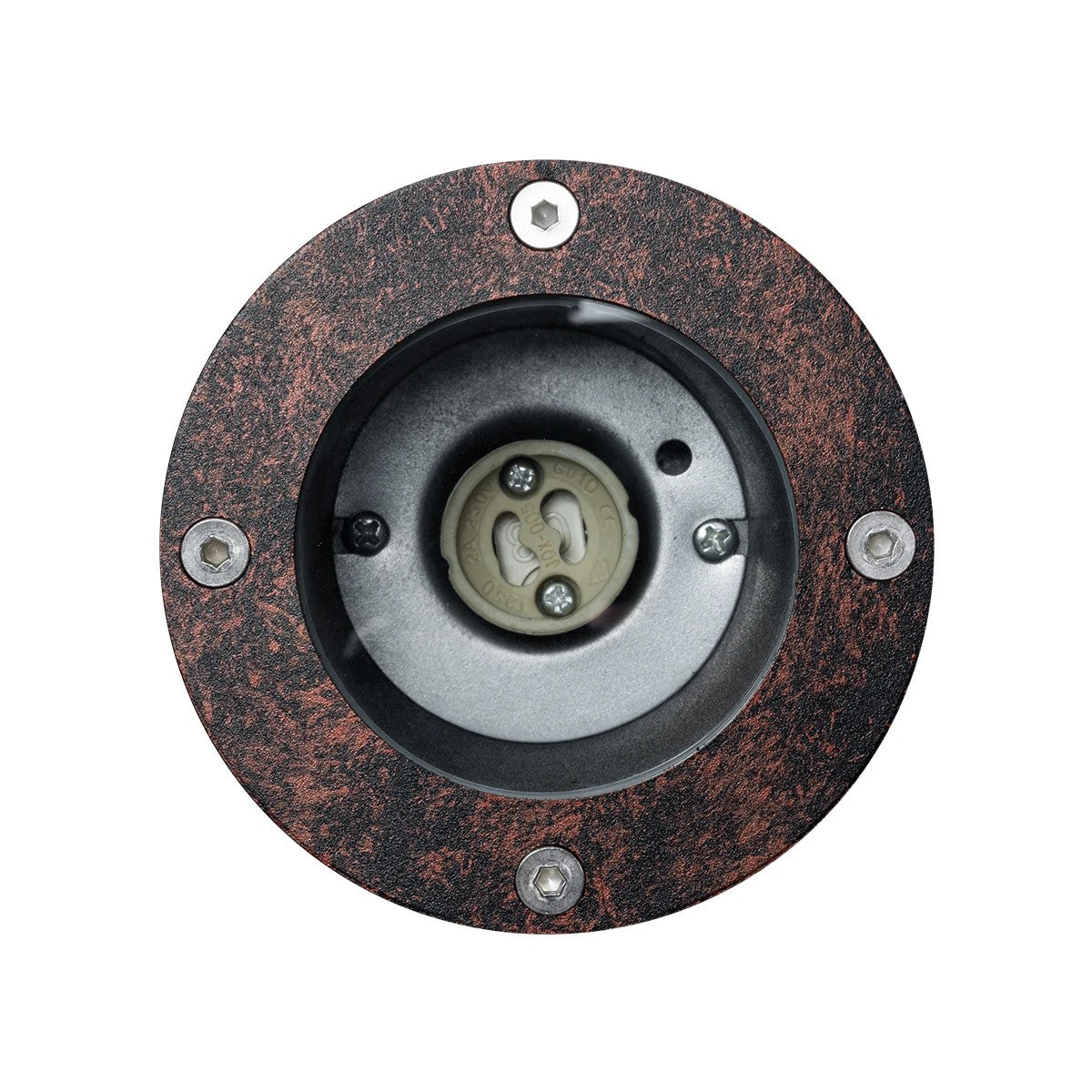 kelvo® GARDELINI KLV-101-0004-V2 Φωτιστικό Σποτ Τοίχου με Βάση για Λάμπα MR16 με Ντουί GU10 AC 220-240V Αδιάβροχο IP65 -  Μπρονζέ Εφέ Σκουριάς Ματ - Μ10 x Π10 x Υ30cm