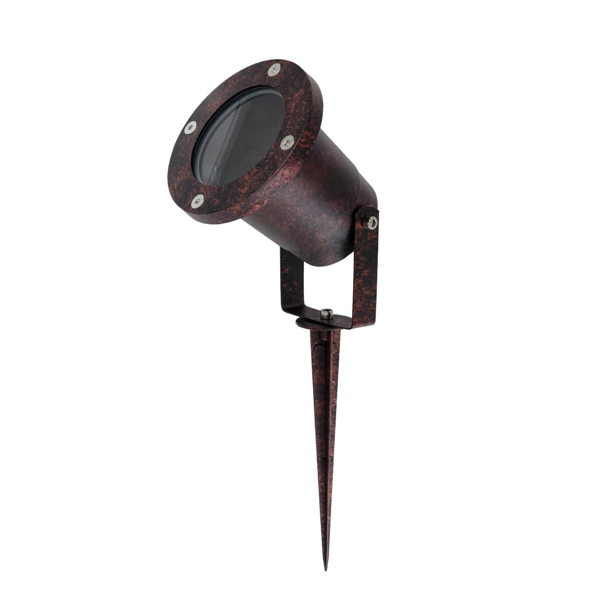 kelvo® GARDELINI KLV-101-0004-V2 Φωτιστικό Σποτ Τοίχου με Βάση για Λάμπα MR16 με Ντουί GU10 AC 220-240V Αδιάβροχο IP65 -  Μπρονζέ Εφέ Σκουριάς Ματ - Μ10 x Π10 x Υ30cm