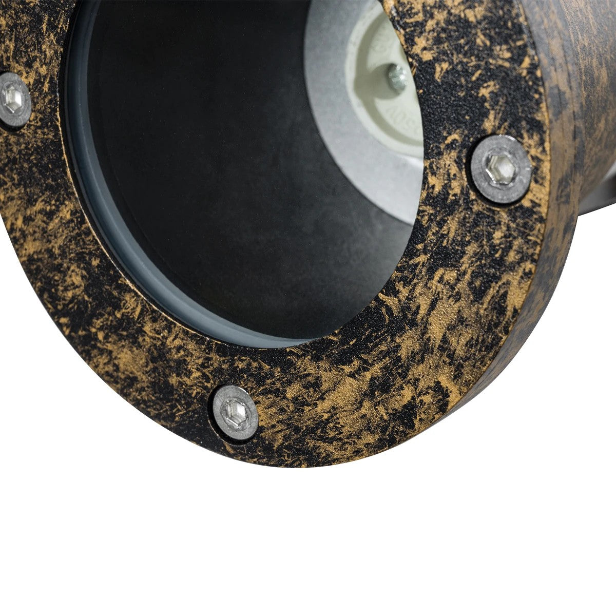 kelvo® GARDELINI KLV-101-0005-V2 Φωτιστικό Σποτ Τοίχου με Βάση για Λάμπα MR16 με Ντουί GU10 AC 220-240V Αδιάβροχο IP65 -  Χρυσό Εφέ Σκουριάς Ματ - Μ10 x Π10 x Υ30cm