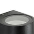 kelvo® MURANO KLV-101-0012 Φωτιστικό Τοίχου / Απλίκα για Λάμπα MR16 με Ντουί GU10 AC 220-240V Αδιάβροχο IP65 - Μαύρο Ματ - Μ8 x Π8 x Υ7cm