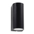 kelvo® MURANO KLV-101-0015 Φωτιστικό Τοίχου / Απλίκα για 2 Λάμπες MR16 με Ντουί GU10 AC 220-240V Αδιάβροχο IP65 - Μαύρο Ματ - Μ8 x Π8 x Υ15cm - ledmania.gr