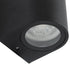 kelvo® MURANO KLV-101-0015 Φωτιστικό Τοίχου / Απλίκα για 2 Λάμπες MR16 με Ντουί GU10 AC 220-240V Αδιάβροχο IP65 - Μαύρο Ματ - Μ8 x Π8 x Υ15cm - ledmania.gr
