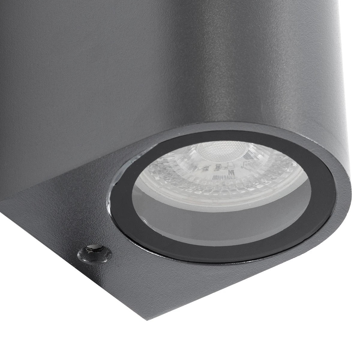 kelvo® MURANO KLV-101-0016 Φωτιστικό Τοίχου / Απλίκα για 2 Λάμπες MR16 με Ντουί GU10 AC 220-240V Αδιάβροχο IP65 - Γκρι Ανθρακί Ματ - Μ8 x Π8 x Υ15cm - ledmania.gr