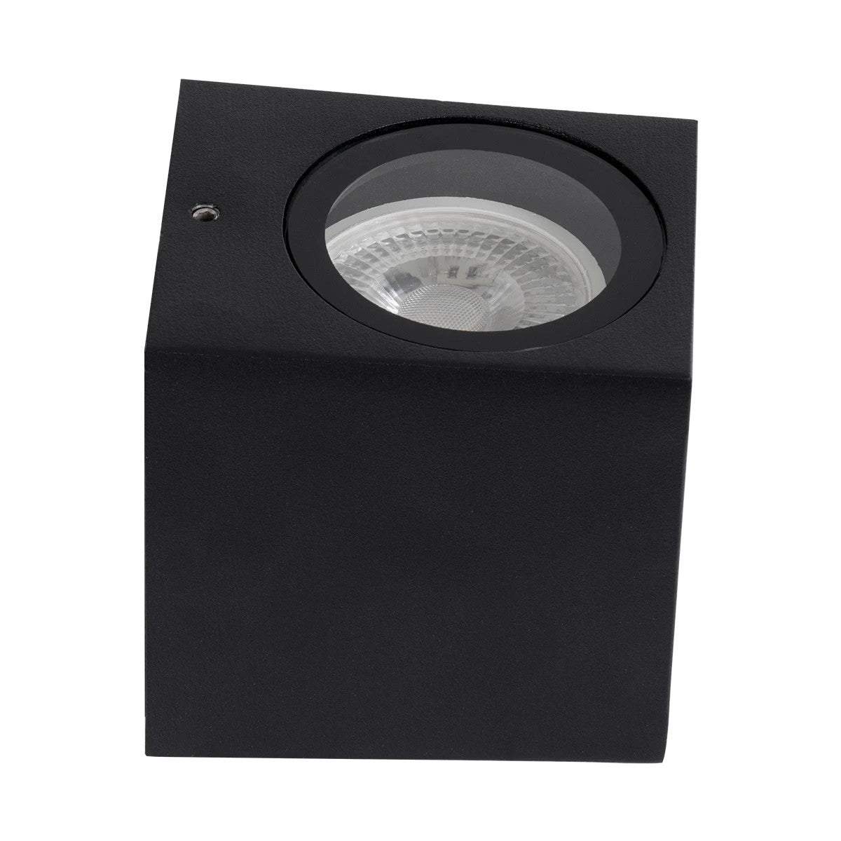 kelvo® BURANO KLV-101-0018 Φωτιστικό Τοίχου / Απλίκα για Λάμπα MR16 με Ντουί GU10 AC 220-240V Αδιάβροχο IP65 - Μαύρο Ματ - Μ8 x Π8 x Υ7cm - ledmania.gr