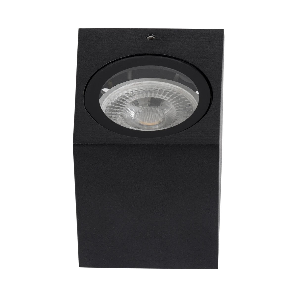 kelvo® BURANO KLV-101-0018 Φωτιστικό Τοίχου / Απλίκα για Λάμπα MR16 με Ντουί GU10 AC 220-240V Αδιάβροχο IP65 - Μαύρο Ματ - Μ8 x Π8 x Υ7cm - ledmania.gr