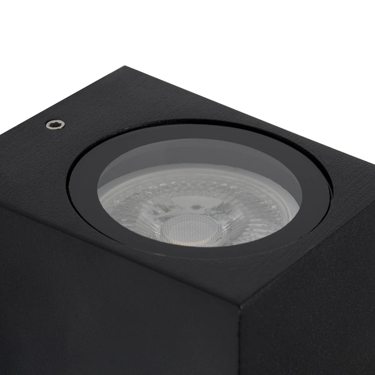 kelvo® BURANO KLV-101-0018 Φωτιστικό Τοίχου / Απλίκα για Λάμπα MR16 με Ντουί GU10 AC 220-240V Αδιάβροχο IP65 - Μαύρο Ματ - Μ8 x Π8 x Υ7cm - ledmania.gr