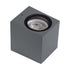 kelvo® BURANO KLV-101-0019 Φωτιστικό Τοίχου / Απλίκα για Λάμπα MR16 με Ντουί GU10 AC 220-240V Αδιάβροχο IP65 - Γκρι Ανθρακί Ματ - Μ8 x Π8 x Υ7cm