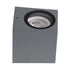 kelvo® BURANO KLV-101-0019 Φωτιστικό Τοίχου / Απλίκα για Λάμπα MR16 με Ντουί GU10 AC 220-240V Αδιάβροχο IP65 - Γκρι Ανθρακί Ματ - Μ8 x Π8 x Υ7cm