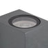 kelvo® BURANO KLV-101-0019 Φωτιστικό Τοίχου / Απλίκα για Λάμπα MR16 με Ντουί GU10 AC 220-240V Αδιάβροχο IP65 - Γκρι Ανθρακί Ματ - Μ8 x Π8 x Υ7cm