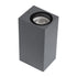 kelvo® BURANO KLV-101-0022 Φωτιστικό Τοίχου / Απλίκα για 2 Λάμπες MR16 με Ντουί GU10 AC 220-240V Αδιάβροχο IP65 - Γκρι Ανθρακί Ματ - Μ8 x Π8 x Υ15cm