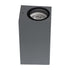 kelvo® BURANO KLV-101-0022 Φωτιστικό Τοίχου / Απλίκα για 2 Λάμπες MR16 με Ντουί GU10 AC 220-240V Αδιάβροχο IP65 - Γκρι Ανθρακί Ματ - Μ8 x Π8 x Υ15cm