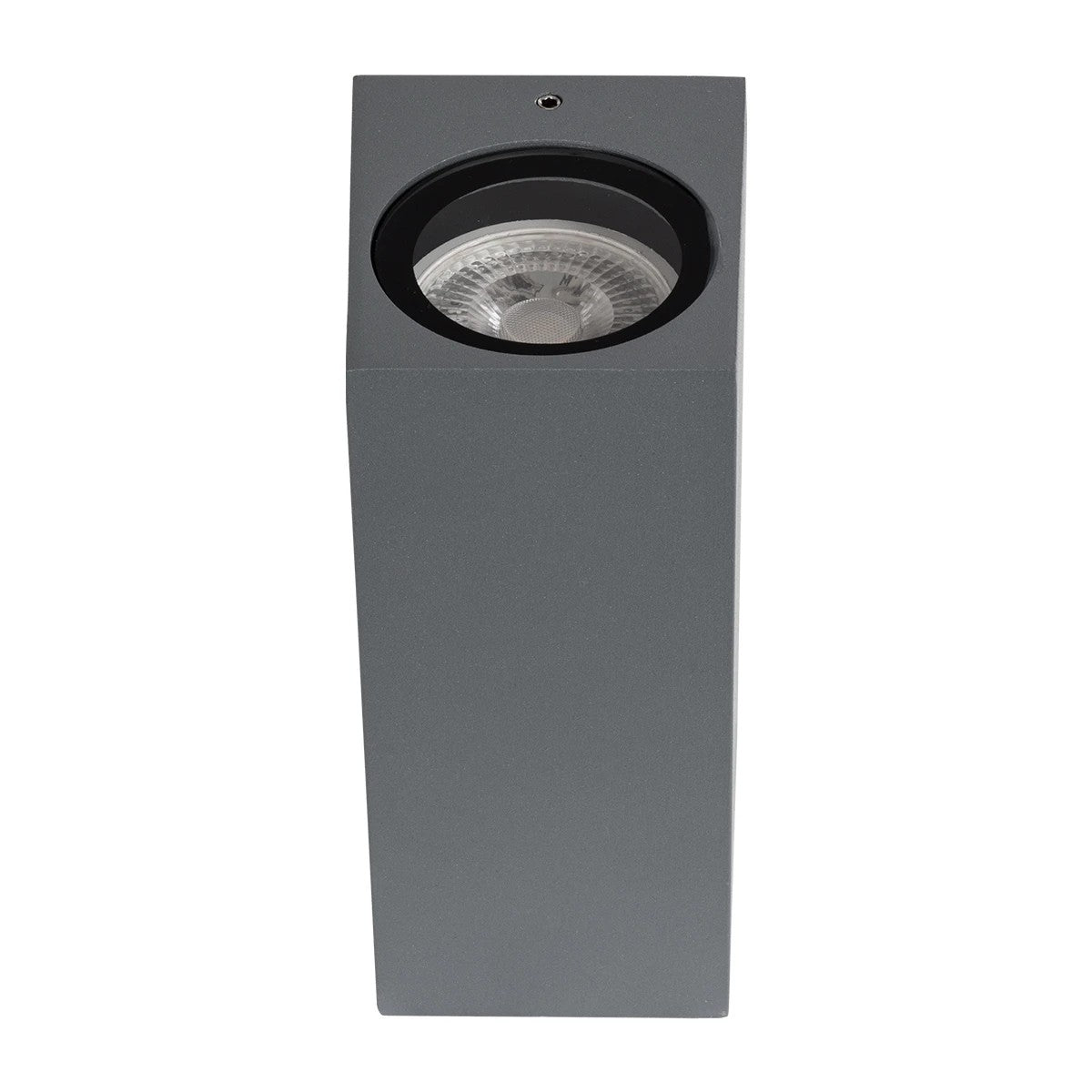 kelvo® BURANO KLV-101-0022 Φωτιστικό Τοίχου / Απλίκα για 2 Λάμπες MR16 με Ντουί GU10 AC 220-240V Αδιάβροχο IP65 - Γκρι Ανθρακί Ματ - Μ8 x Π8 x Υ15cm