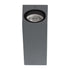kelvo® BURANO KLV-101-0022 Φωτιστικό Τοίχου / Απλίκα για 2 Λάμπες MR16 με Ντουί GU10 AC 220-240V Αδιάβροχο IP65 - Γκρι Ανθρακί Ματ - Μ8 x Π8 x Υ15cm