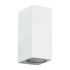 kelvo® BURANO KLV-101-0023 Φωτιστικό Τοίχου / Απλίκα για 2 Λάμπες MR16 με Ντουί GU10 AC 220-240V Αδιάβροχο IP65 - Λευκό Ματ - Μ8 x Π8 x Υ15cm - ledmania.gr