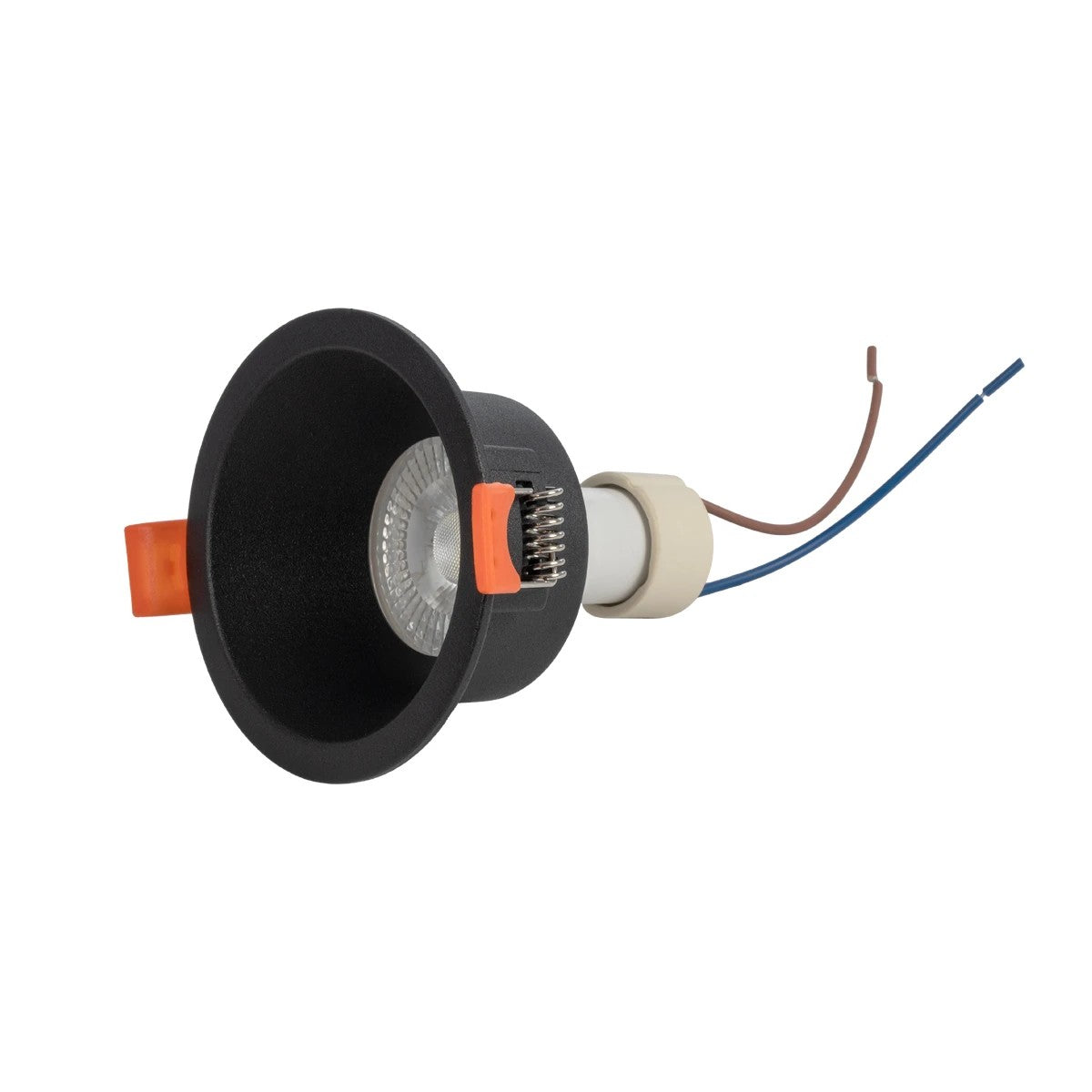 kelvo® DELTA KLV-101-0032 Χωνευτό Φωτιστικό Downlight Σποτ για Λάμπα MR16 με Ντουί GU10 AC 220-240V IP20 - Μαύρο Ματ - Μ8.5 x Π8.5 x Υ3.5cm / Q7.5cm - ledmania.gr