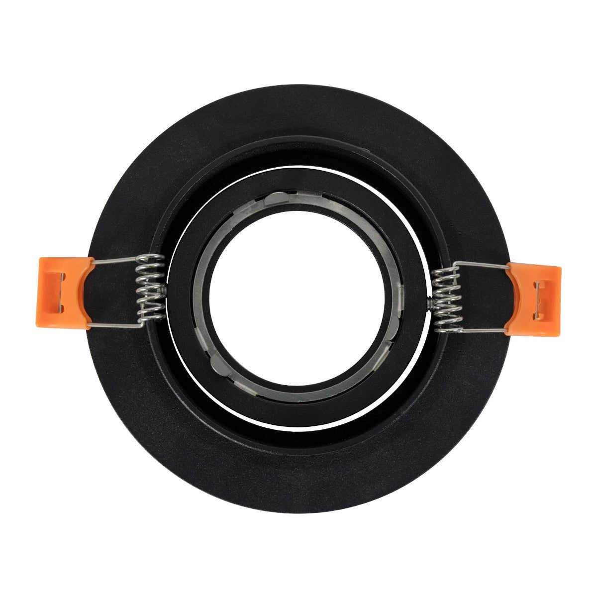kelvo® OMEGA KLV-101-0036 Χωνευτό Κινούμενο Φωτιστικό Downlight Σποτ για Λάμπα MR16 με Ντουί GU10 AC 220-240V IP20 - Μαύρο Ματ - Μ10.5 x Π10.5 x Υ2.2cm / Q7.5cm - ledmania.gr